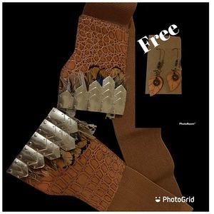 Xl Elastic Waist Belt Free pair Earrings